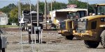 Dump truck waiting with a load.